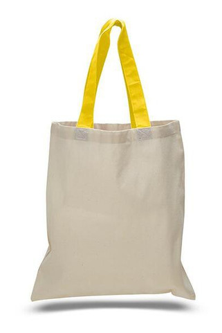 Q-Tees QTB6000 - Economical Tote Bag with Colored Handles