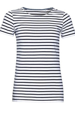 SOLS 01399 - MILES WOMEN Round Neck Striped T Shirt