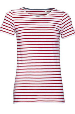 SOLS 01399 - MILES WOMEN Round Neck Striped T Shirt