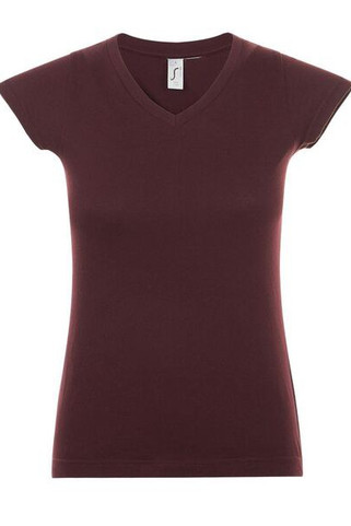 SOLS 11388 - Womens V-Neck T-Shirt Moon