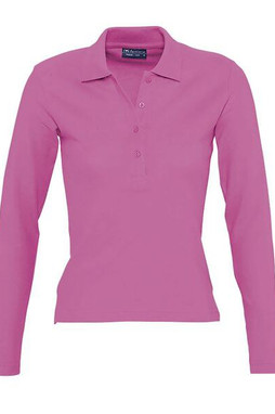 SOLS 11317 - PODIUM Dames Polo Lange Mouwen