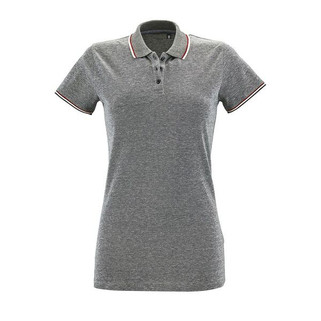 SOLS 02082 - Damen Heather Poloshirt Kurzarm Paname