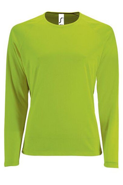SOLS 02072 - Camiseta Esportiva Feminina Manga Longa Respirável