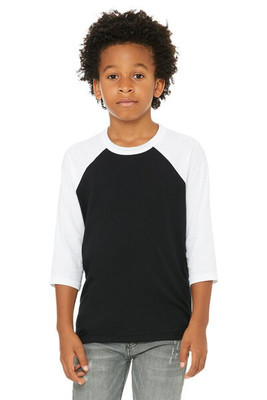 Bella+Canvas C3200Y - YOUTH JERSEY 3/4 SLEEVE BASEBALL TEE
