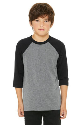 Bella+Canvas C3200Y - YOUTH JERSEY 3/4 SLEEVE BASEBALL TEE