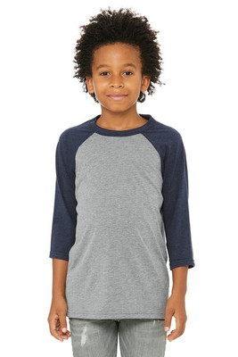 Bella+Canvas C3200Y - YOUTH JERSEY 3/4 SLEEVE BASEBALL TEE