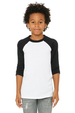 Bella+Canvas C3200Y - YOUTH JERSEY 3/4 SLEEVE BASEBALL TEE