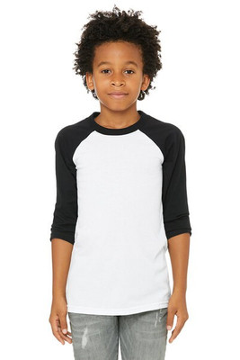 Bella+Canvas C3200Y - YOUTH JERSEY 3/4 SLEEVE BASEBALL TEE
