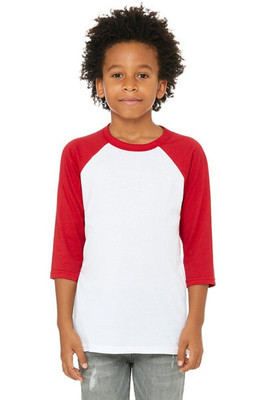 Bella+Canvas C3200Y - YOUTH JERSEY 3/4 SLEEVE BASEBALL TEE