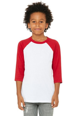 Bella+Canvas C3200Y - YOUTH JERSEY 3/4 SLEEVE BASEBALL TEE