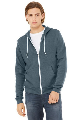 Bella+Canvas 3739 - Unisex Full-Zip Hooded Sweatshirt