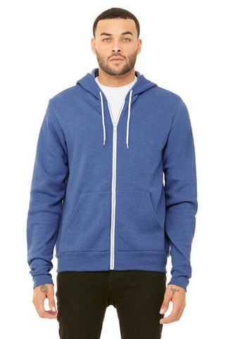 Bella+Canvas 3739 - Unisex Full-Zip Hooded Sweatshirt