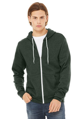 Bella+Canvas 3739 - Unisex Full-Zip Hooded Sweatshirt