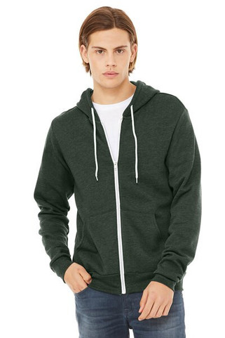 Bella+Canvas 3739 - Unisex Full-Zip Hooded Sweatshirt
