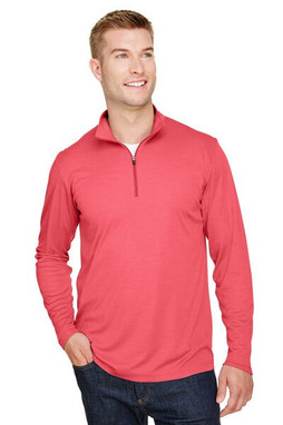 Team 365 TT31H - Mens Zone Sonic Heather Performance Quarter-Zip