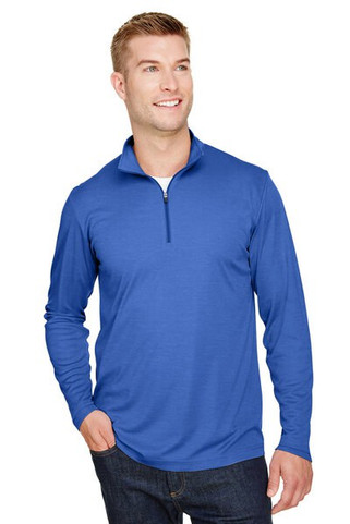 Team 365 TT31H - Mens Zone Sonic Heather Performance Quarter-Zip