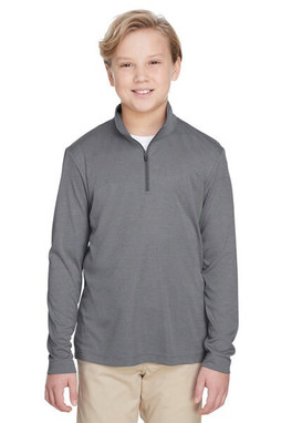 Team 365 TT31HY - Zone Sonic Heather Performance Quarter-Zip pour enfant
