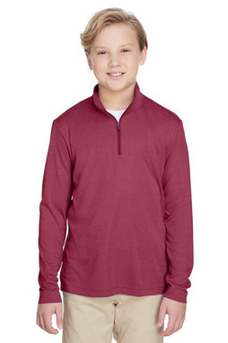 Team 365 TT31HY - Zone Sonic Heather Performance Quarter-Zip pour enfant