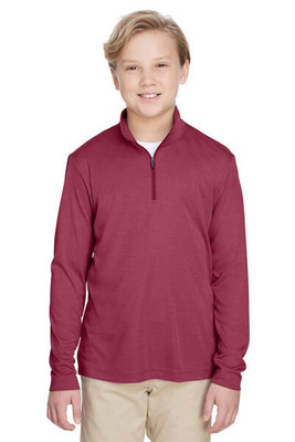 Team 365 TT31HY - Youth Zone Sonic Heather Performance Quarter-Zip