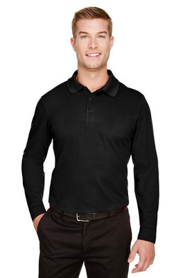 Devon & Jones DG20L - Men's CrownLux Performance Plaited Long-Sleeve Polo