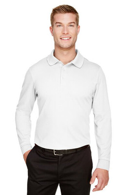 Devon & Jones DG20L - Men's CrownLux Performance Plaited Long-Sleeve Polo