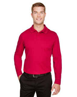 Devon & Jones DG20LT - Mens Tall CrownLux Performance Plaited Long-Sleeve Polo