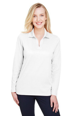 Devon & Jones DG20LW - Ladies CrownLux Performance Plaited Long-Sleeve Polo