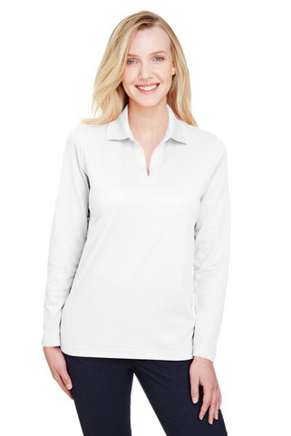 Devon & Jones DG20LW - Ladies CrownLux Performance Plaited Long-Sleeve Polo