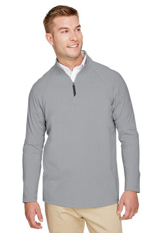 Devon & Jones DG480 - Mens Performance Micro-Stripe Quarter-Zip Pullover