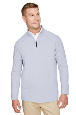 Devon & Jones DG480 - Mens Performance Micro-Stripe Quarter-Zip Pullover