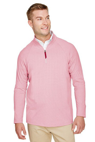 Devon & Jones DG480 - Mens Performance Micro-Stripe Quarter-Zip Pullover