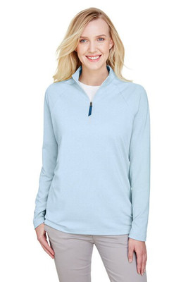 Devon & Jones DG480W - Women's Performance Micro-Stripe Quarter-Zip Pullover