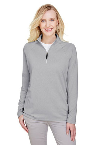 Devon & Jones DG480W - Womens Performance Micro-Stripe Quarter-Zip Pullover