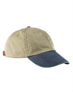 Adams LP102 - Vintage Khaki Cotton Cap with Leather Strap