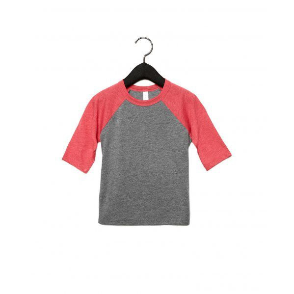BELLA+CANVAS B3200T - Toddler 3/4 Baseball Tee