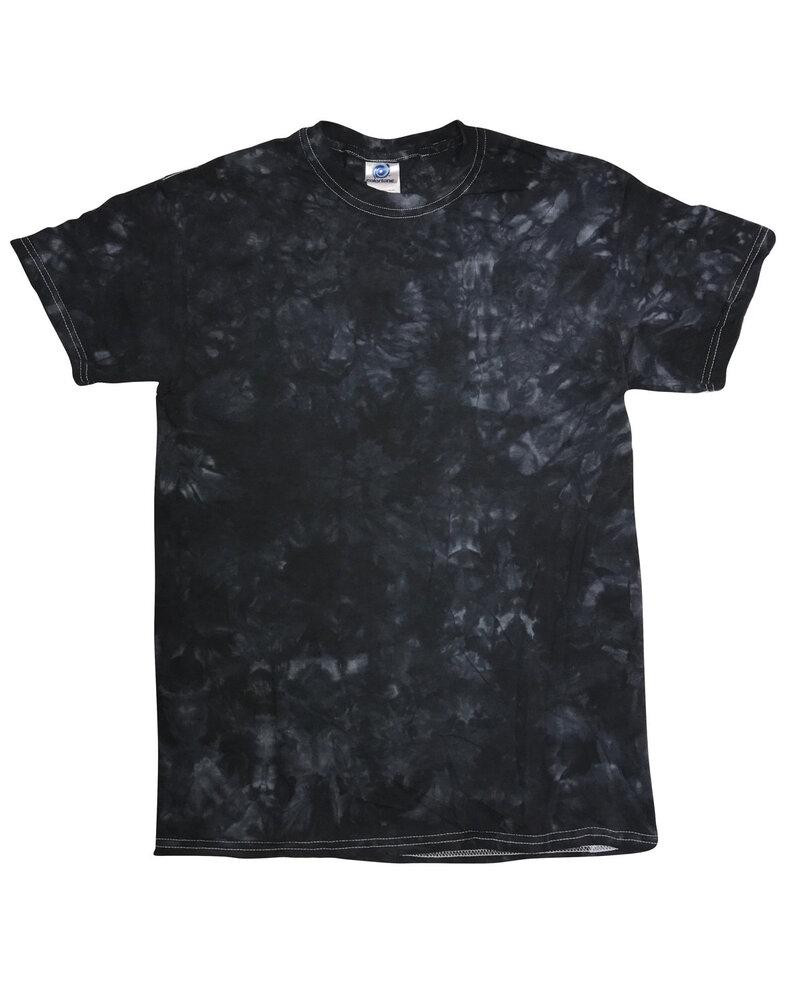 Colortone T1390 - Adult Crystal Wash Tie Dye - Black