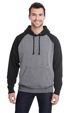 J. America JA8885 - Adult Vintage Heather Fleece Hood