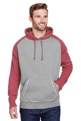 J. America JA8885 - Adult Vintage Heather Fleece Hood