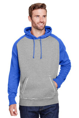 J. America JA8885 - Adult Vintage Heather Fleece Hood