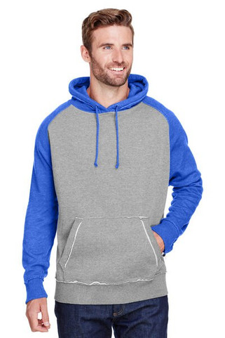 J. America JA8885 - Adult Vintage Heather Fleece Hood