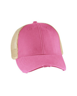 Adams OL102 - 6-Panel Pigment-Dyed Distressed Trucker Cap