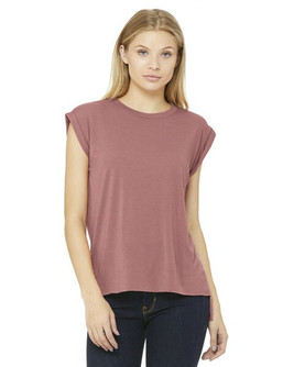 Bella+Canvas B8804 - Musculosa con mangas enrolladas para mujer