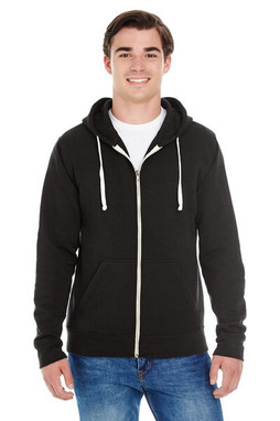 J. America JA8872 - Adult Tri-Blend Full Zip Hooded Fleece