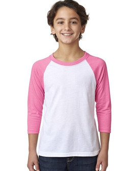 Next Level NL3352 - Youth CVC 3/4 Sleeve Raglan Tee