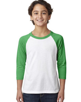 Next Level NL3352 - Youth CVC 3/4 Sleeve Raglan Tee