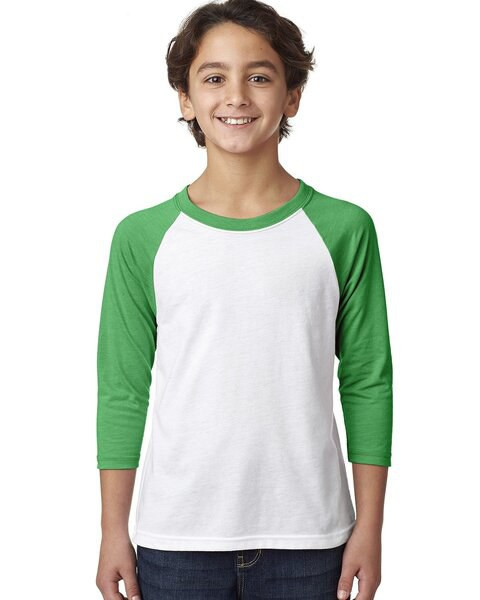 Next Level NL3352 - Youth CVC 3/4 Sleeve Raglan Tee