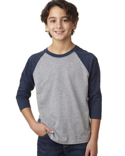 Next Level NL3352 - Youth CVC 3/4 Sleeve Raglan Tee