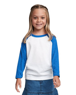 Next Level NL3352 - Remera de mangas Raglan 3/4 de cuello redondo para jóvenes