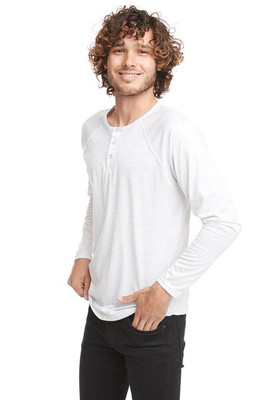 Next Level NL6072 - Remera de Manga Larga Tri-Blend Henley para hombres