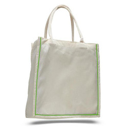 Q-Tees Q125600 - Fancy Shopper With Colour Stripe